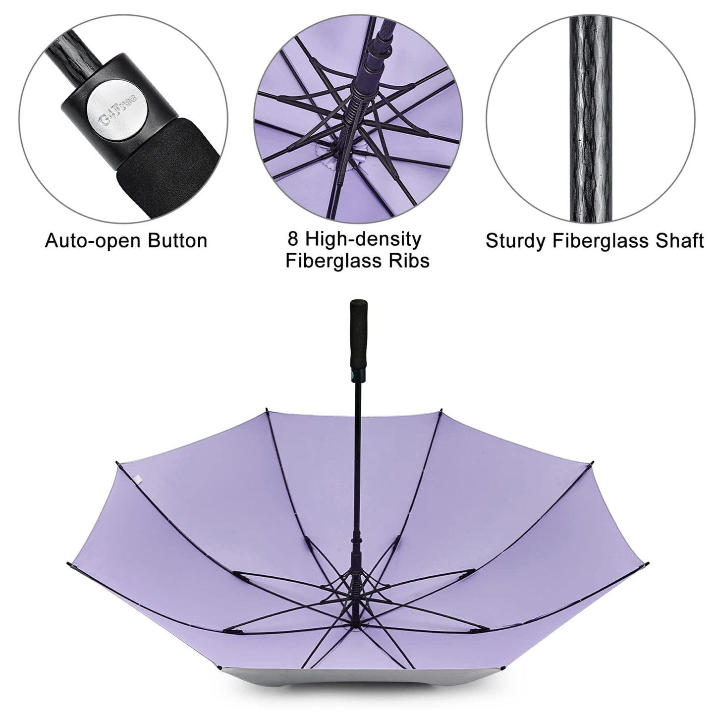 G4Free 54/62 Inch Windproof UV Protection Golf Umbrella