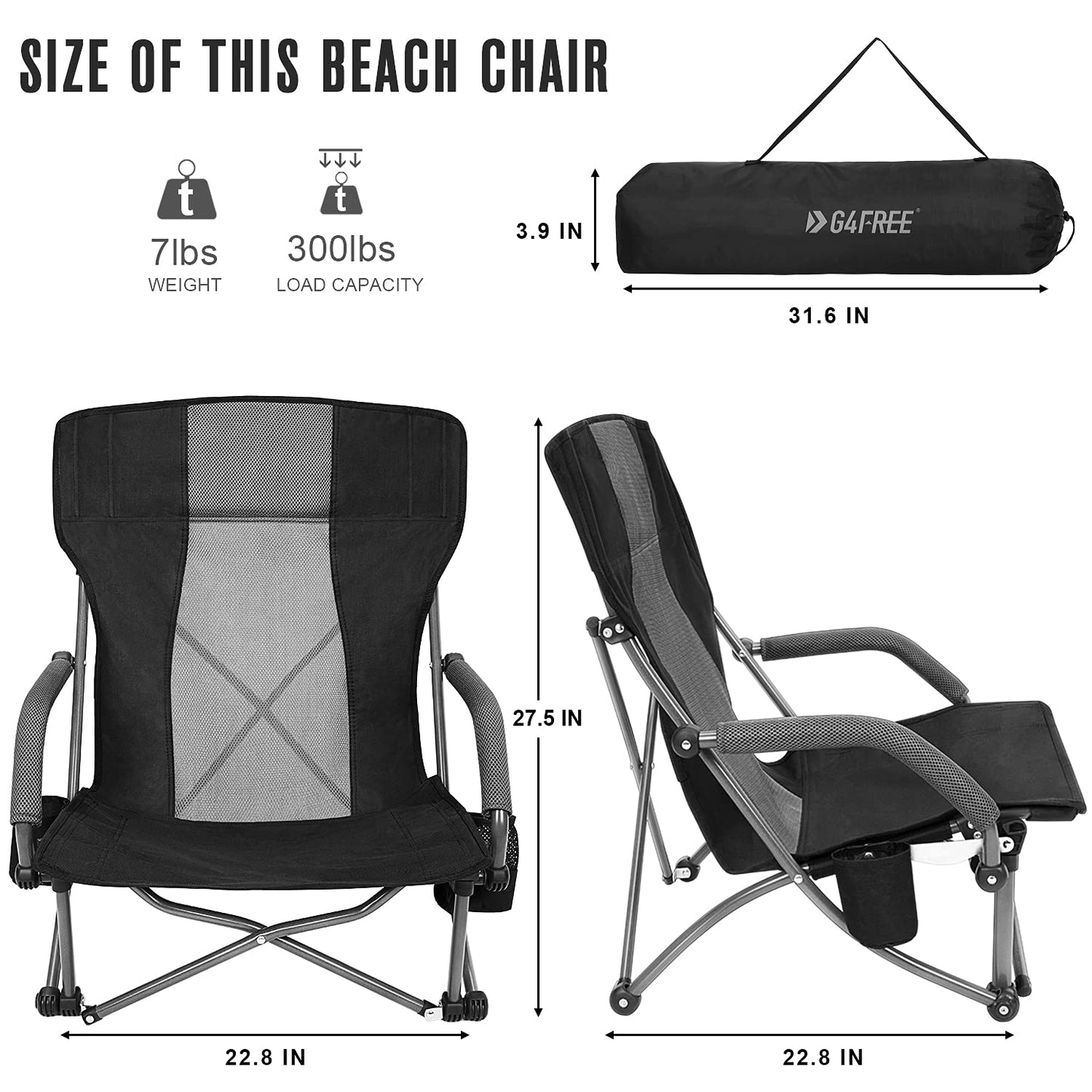 G4Free Low Sling Folding  For Beach And Camping