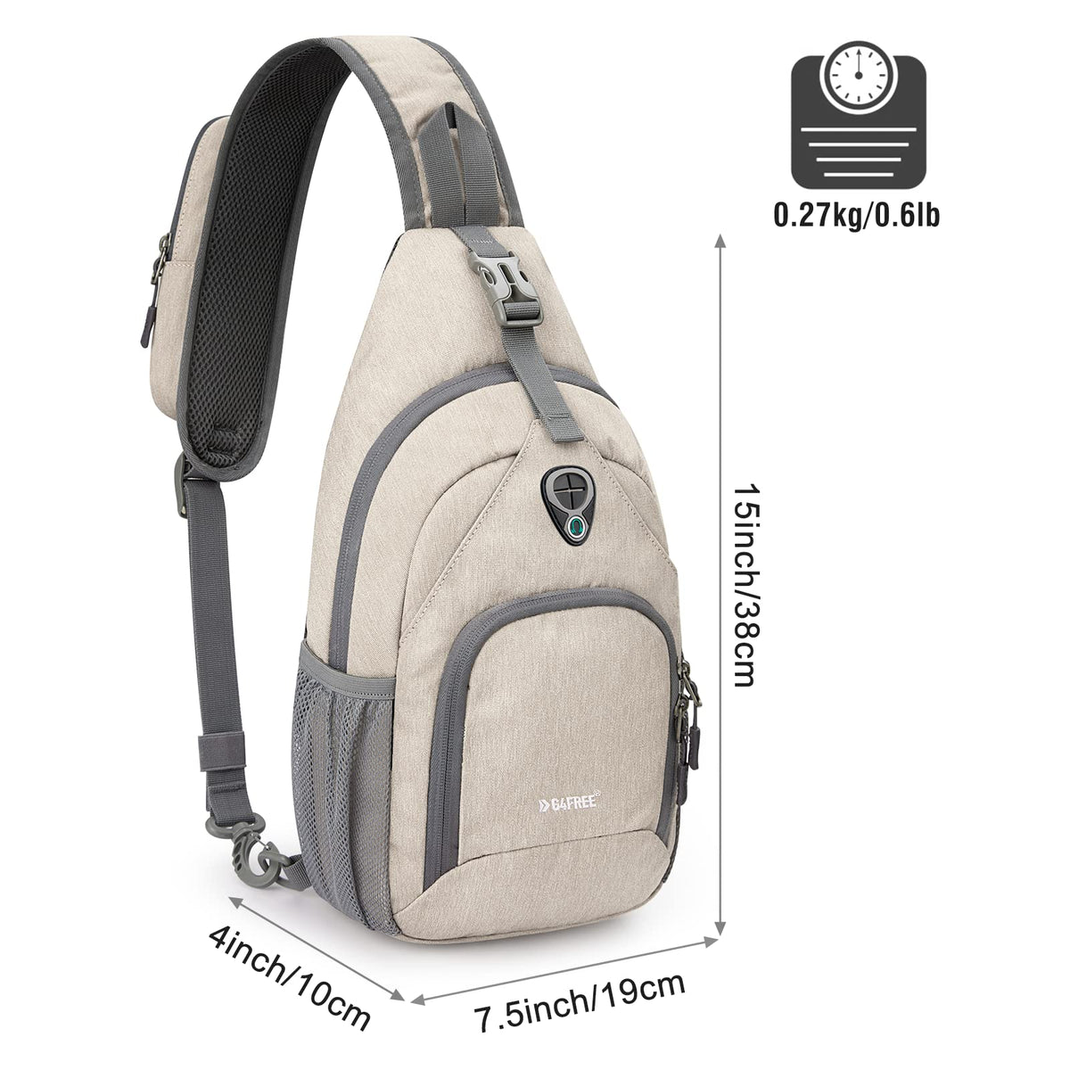 G4Free Activewear - G4Free RFID Sling Bag for Hiking Outdoor -TN22B091A-TN22B091E-TN22B091B-TN22B091F-TN22B091D