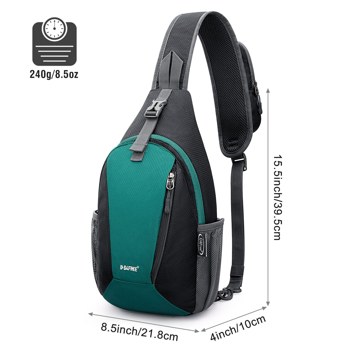 G4Free Activewear - G4Free RFID Sling Bag Crossbody Sling Backpack -TN22B092A-TN22B092B-TN22B092C-TN22B092D-TN22B092E