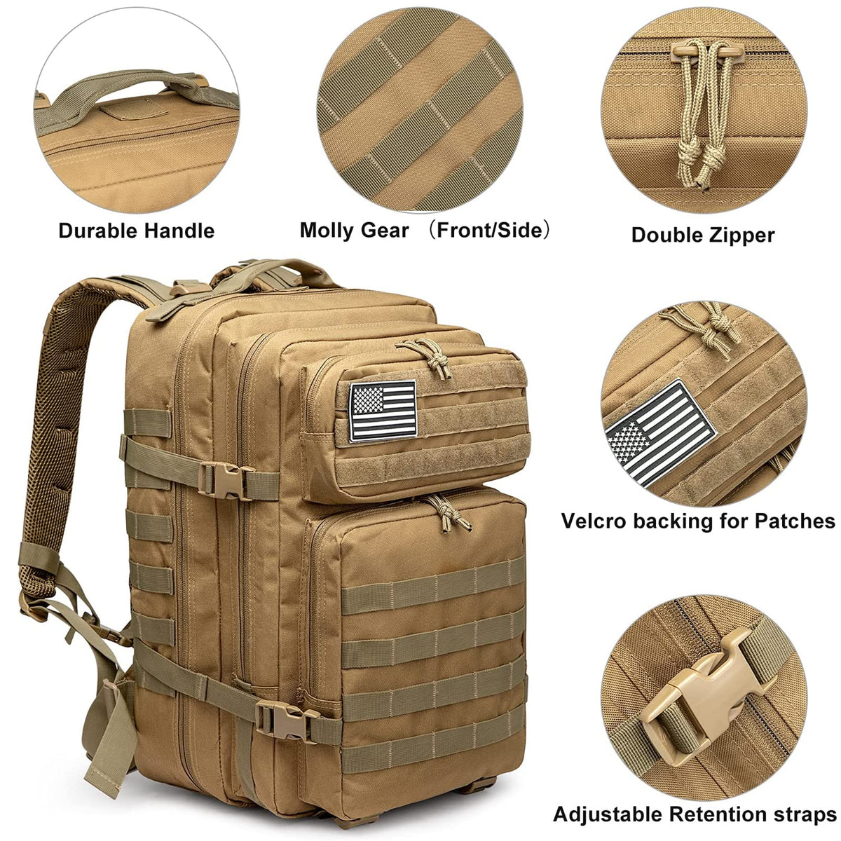 G4Free Activewear - G4Free 45L Military Tactical Backpack -D02V667A-D02V667E-D02V667B-D02V667D