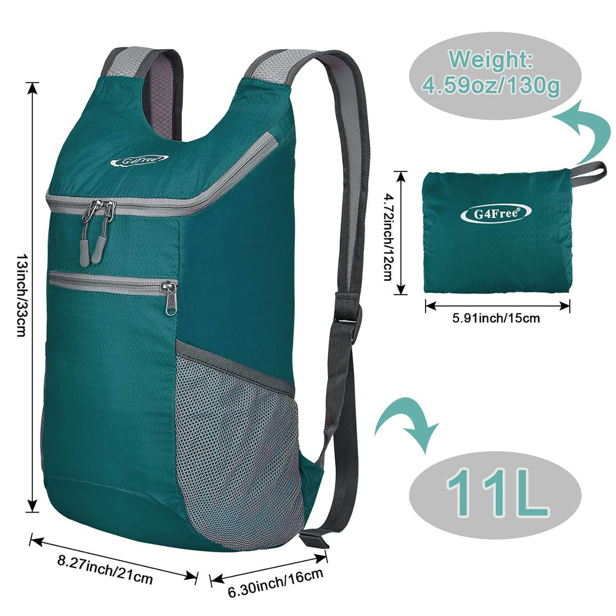 G4Free G4Free 11L Lightweight Hiking Backpack for Men And Women