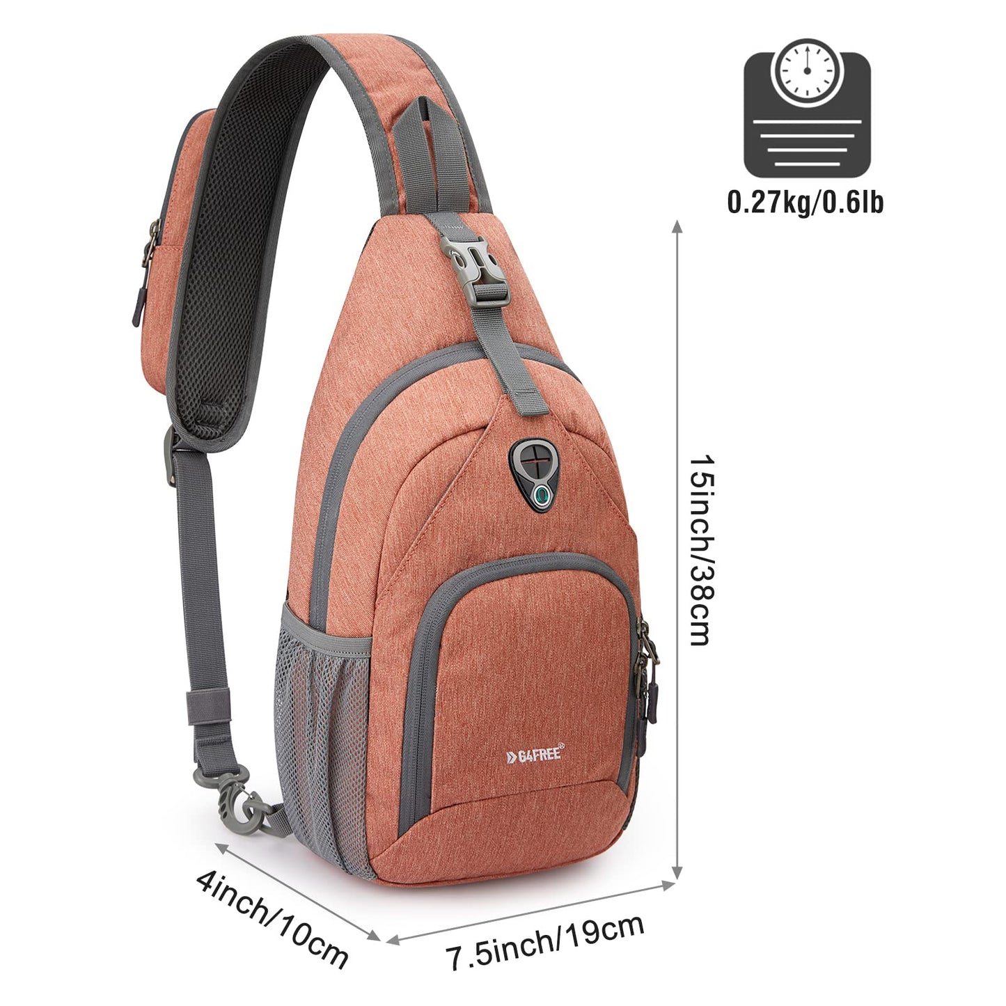 G4Free RFID Sling Bag for Hiking Outdoor