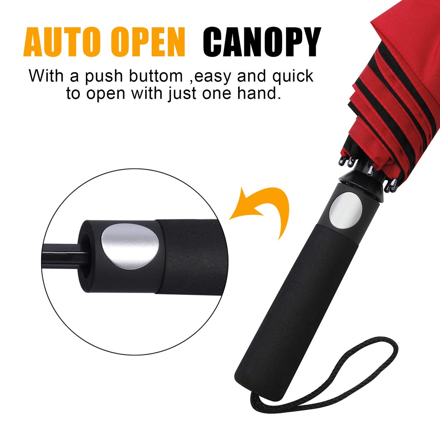 G4Free 62 Inch Portable Automatic Open Oversize Vented Double Canopy Umbrellas