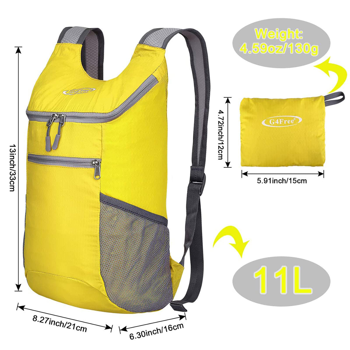 G4Free G4Free 11L Lightweight Hiking Backpack for Men And Women
