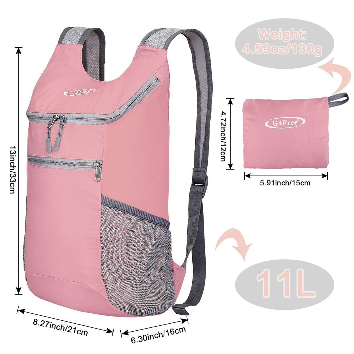 G4Free G4Free 11L Lightweight Hiking Backpack for Men And Women