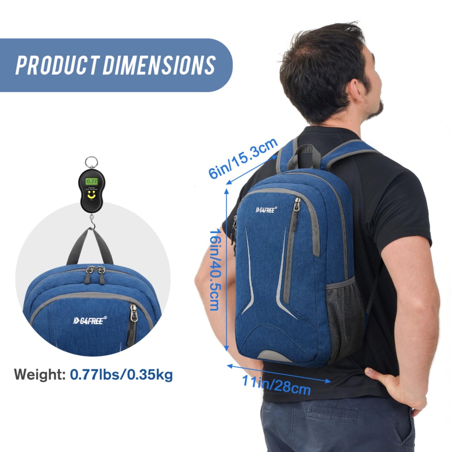 G4Free 16L Small Hiking Backpack