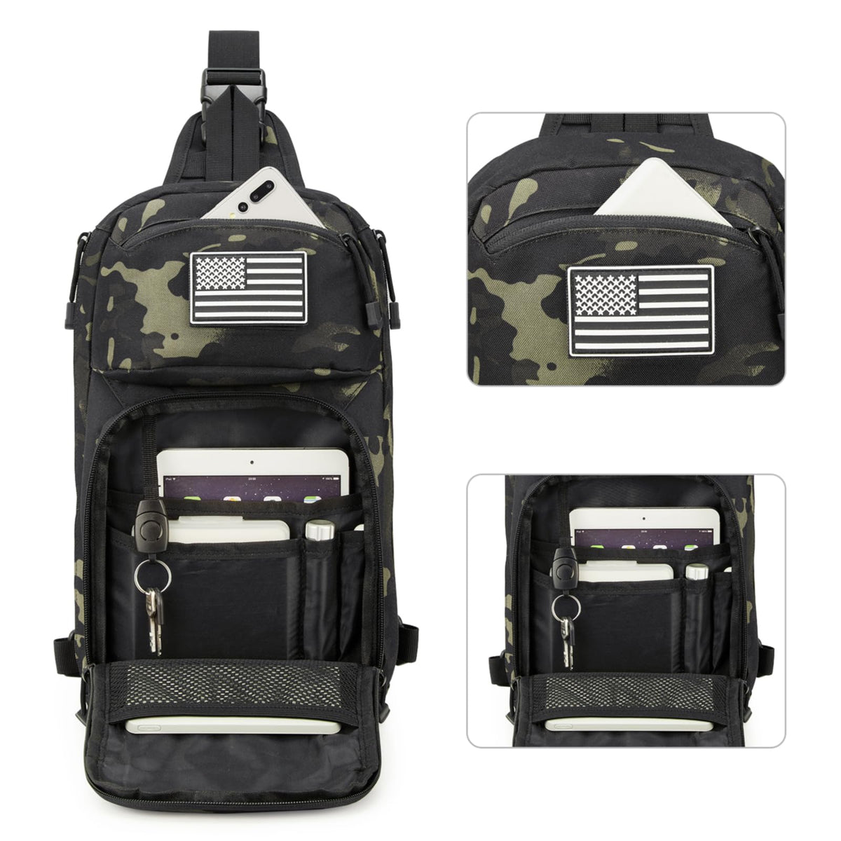 G4Free Activewear - G4Free 10L Tactical EDC Sling Bag -TN23B216D-TN23B216C-TN23B216B-TN23B216A