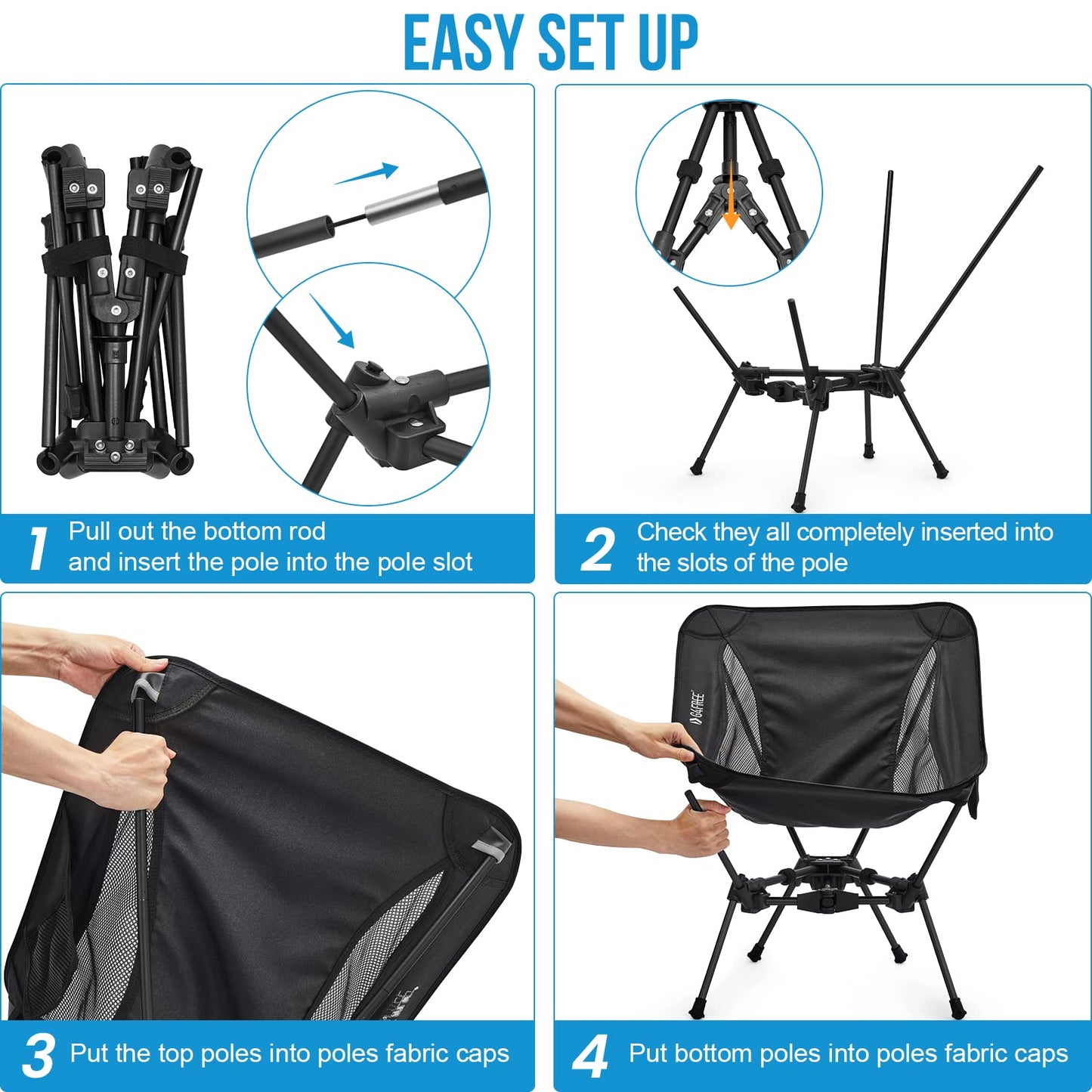 G4Free Ultralight Compact Backpacking Folding Chairs