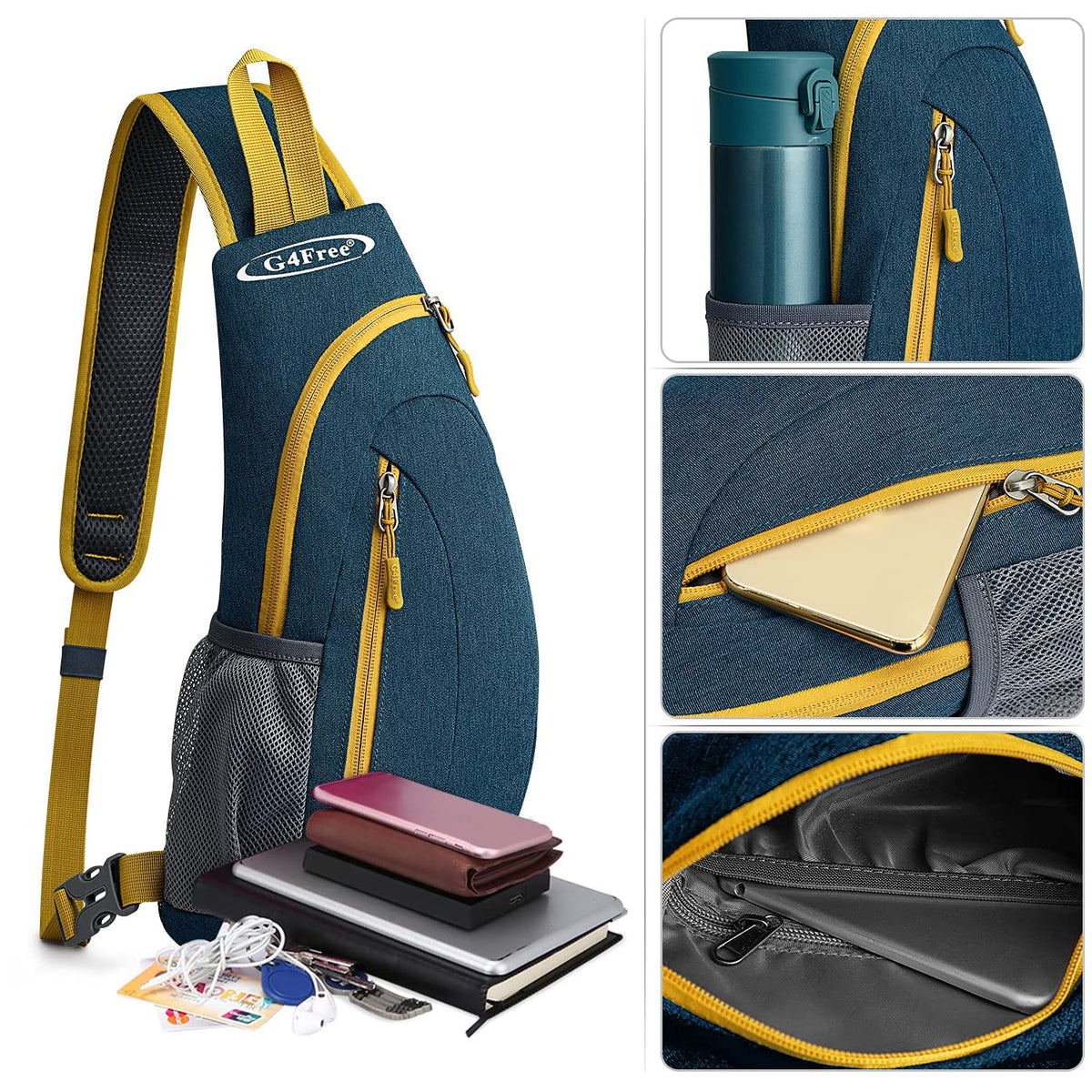 G4Free G4Free Sling Bags Men Shoulder Backpack Small Cross Body Chest Sling Backpack