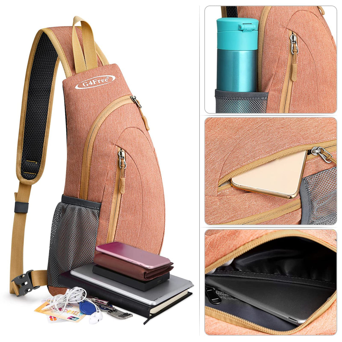 G4Free G4Free Sling Bags Men Shoulder Backpack Small Cross Body Chest Sling Backpack