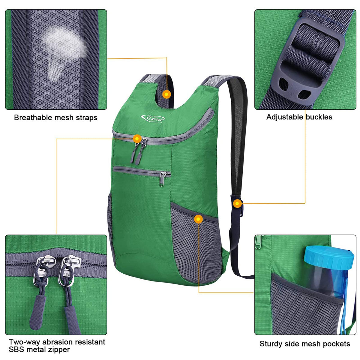 G4Free G4Free 11L Lightweight Hiking Backpack for Men And Women