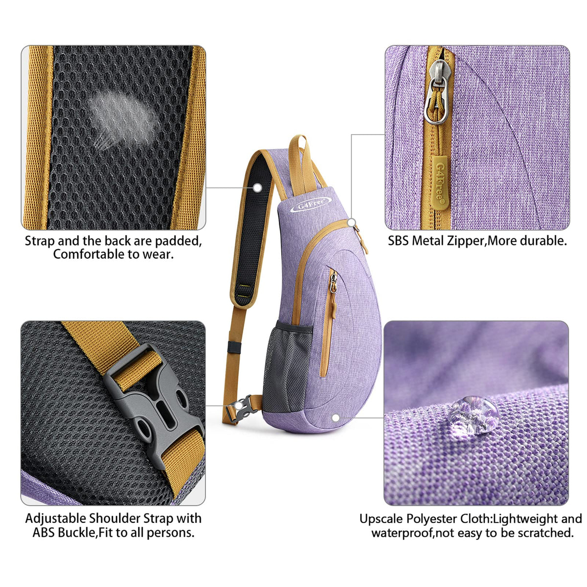 G4Free G4Free Sling Bags Men Shoulder Backpack Small Cross Body Chest Sling Backpack