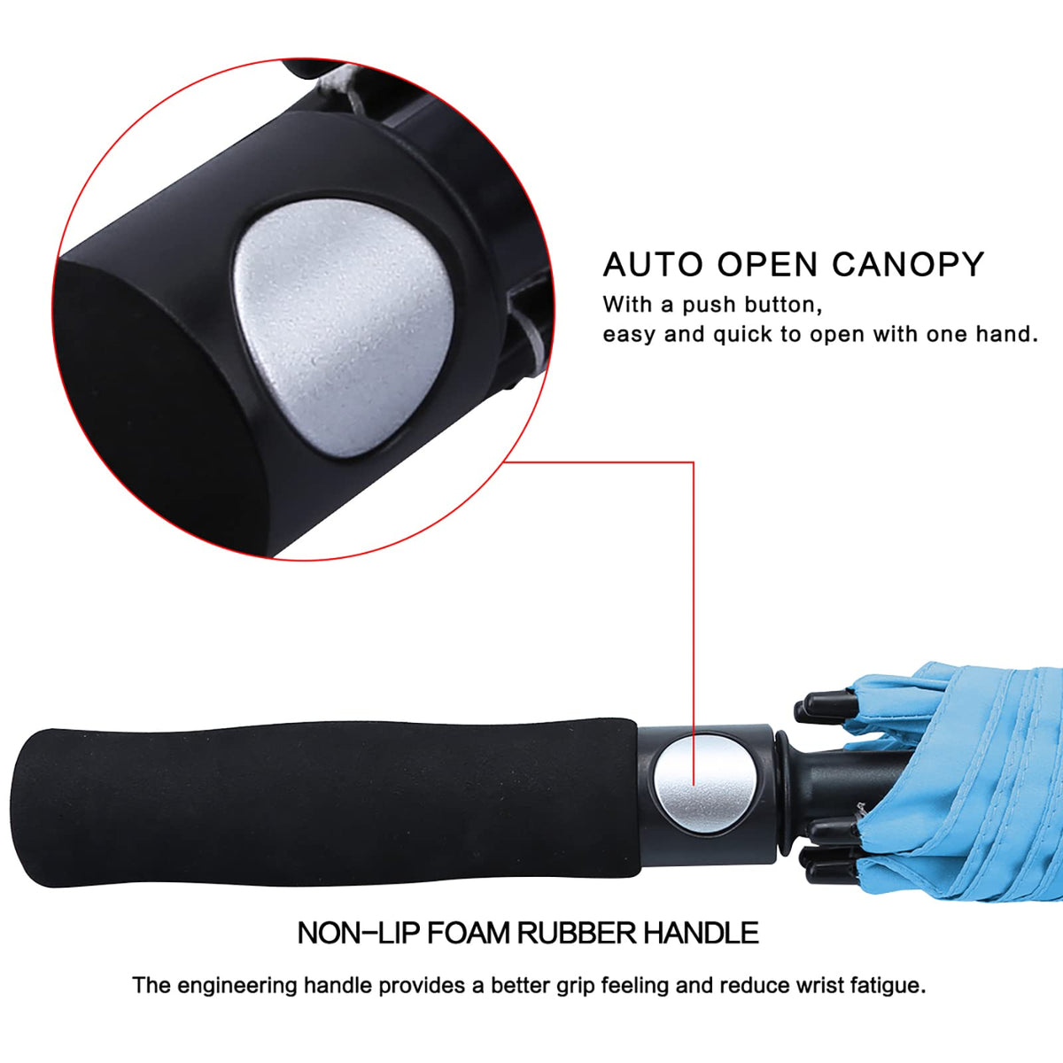 G4Free G4Free Automatic Open Golf Umbrella Double Canopy Vented Stick Umbrellas