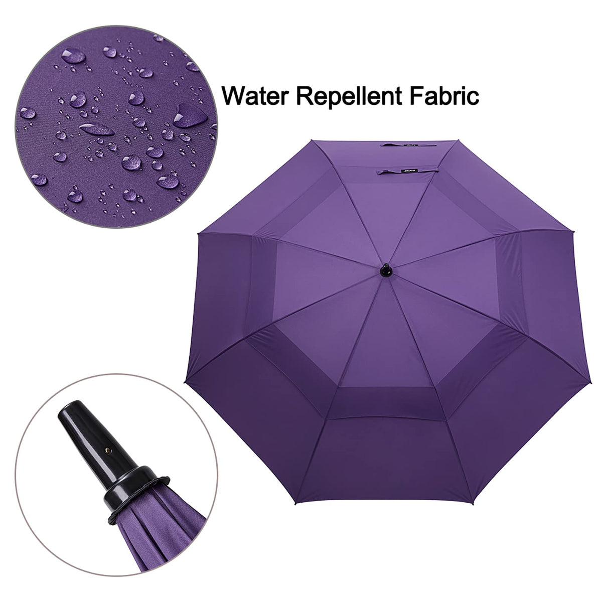 G4Free G4Free Automatic Open Golf Umbrella Double Canopy Vented Stick Umbrellas
