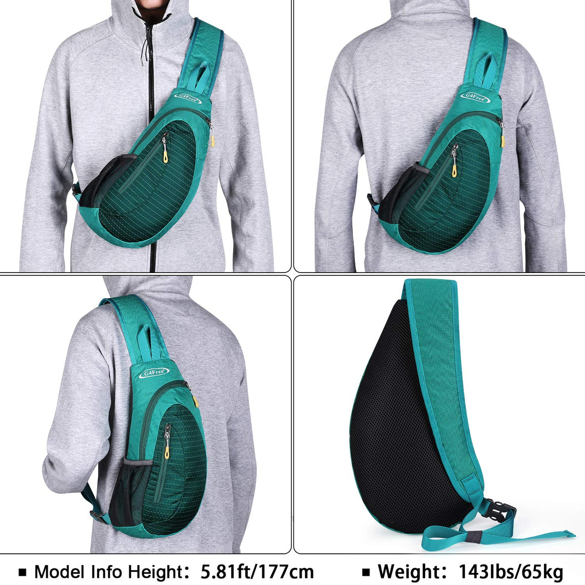 G4Free G4Free Sling Bags Men Shoulder Backpack Small Cross Body Chest Sling Backpack