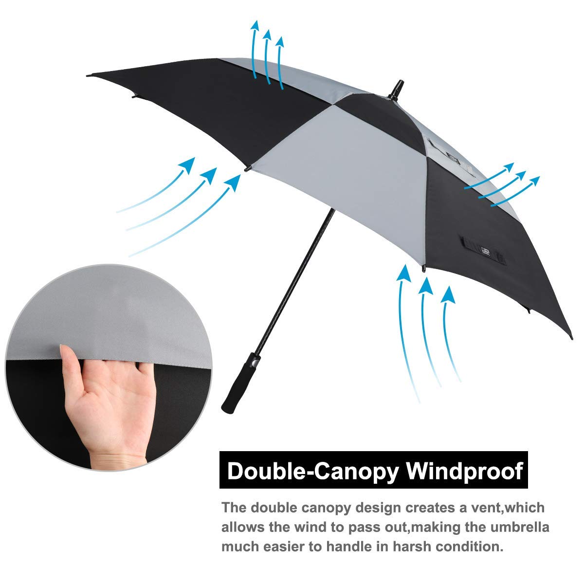 G4Free Square Windproof Auto Open Stick Umbrella