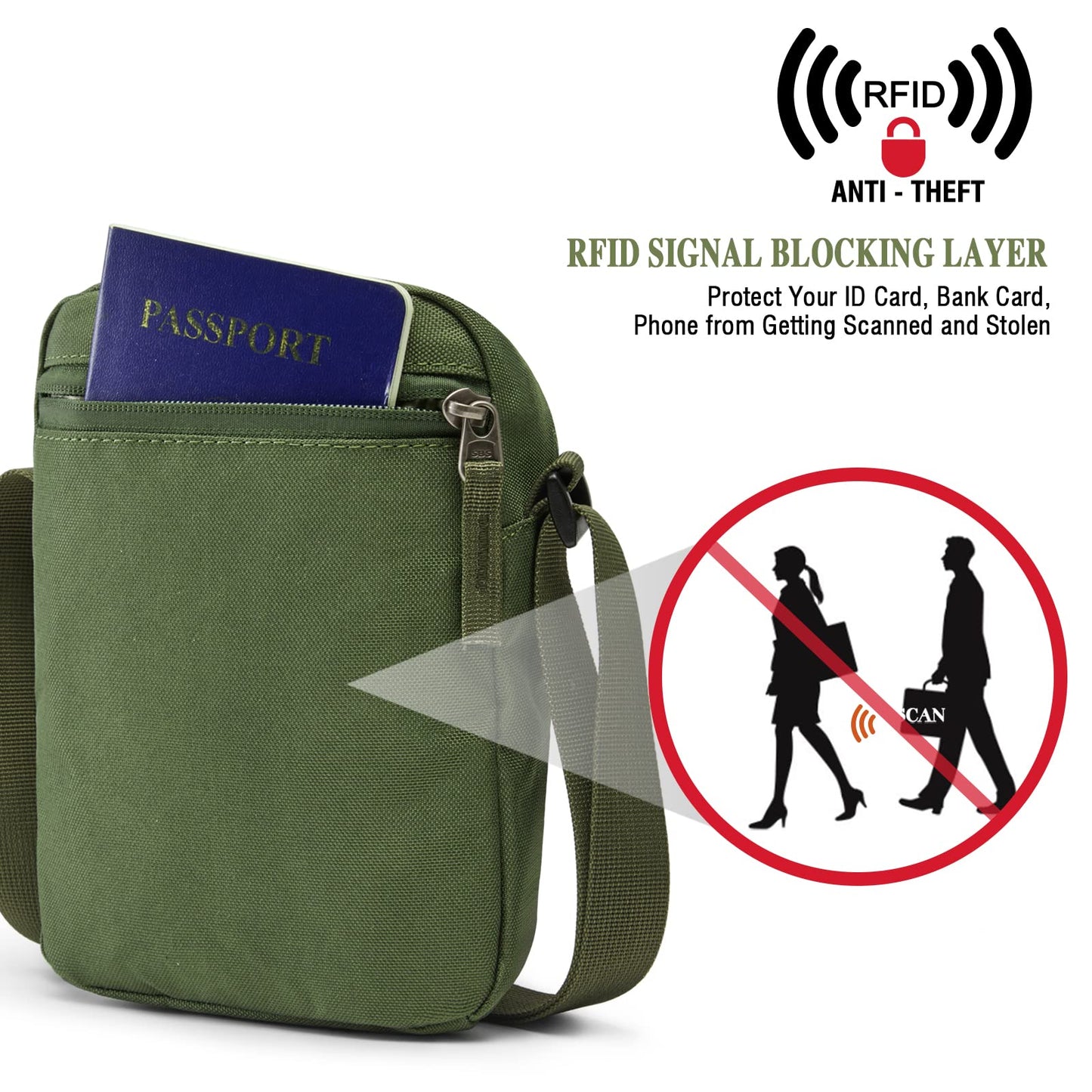 G4Free Small Crossbody Bag RFID Side Shoulder Cell Phone Bag