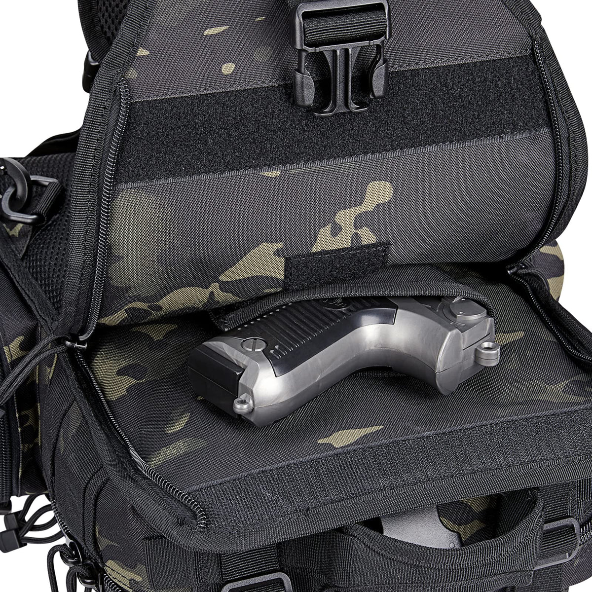 G4Free Activewear - G4Free Tactical EDC Sling Bag Backpack with Pistol Holster -D02V759A-D02V759D-D02V759B-D02V759F