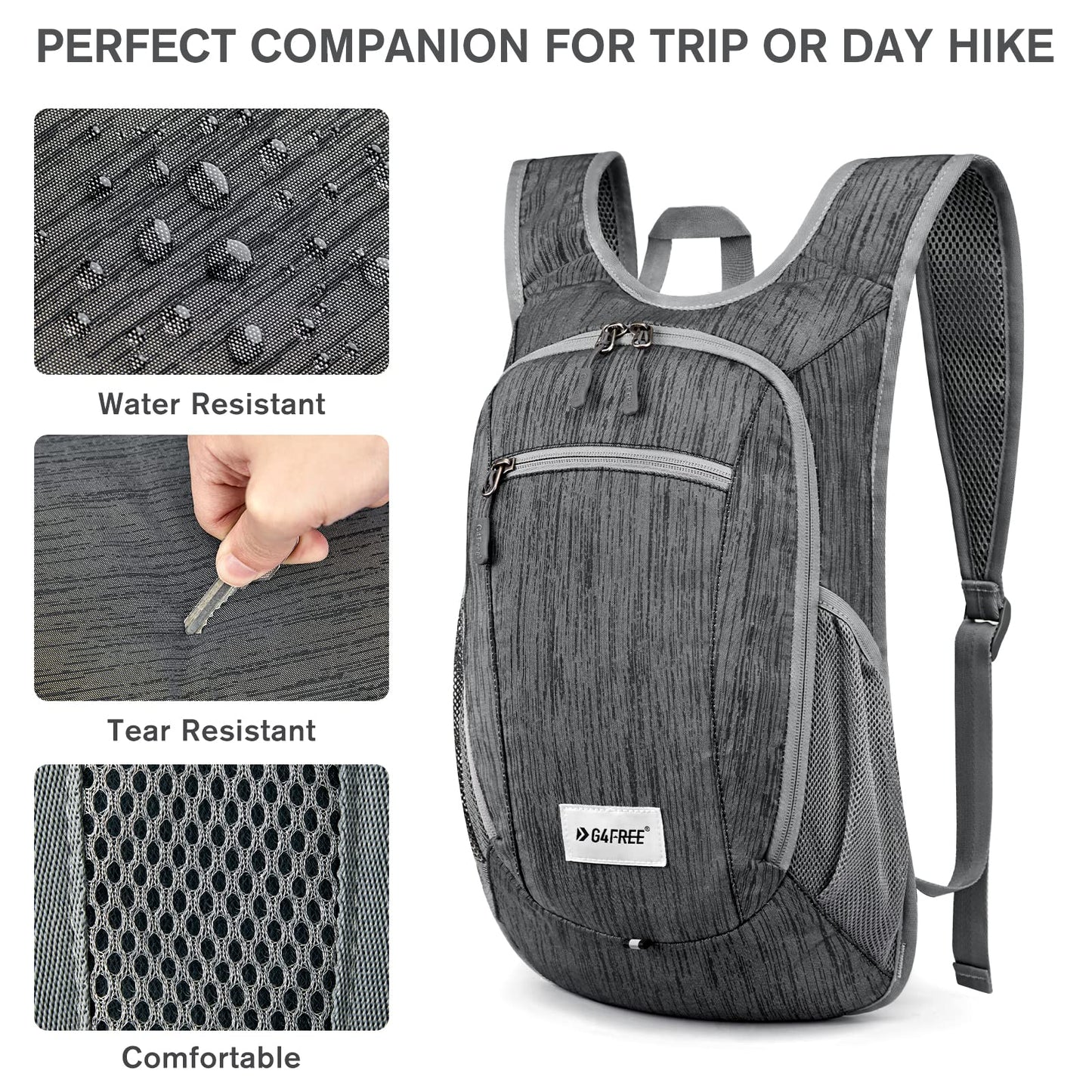 G4Free 10L/15L Lightweight Hiking Backpack 