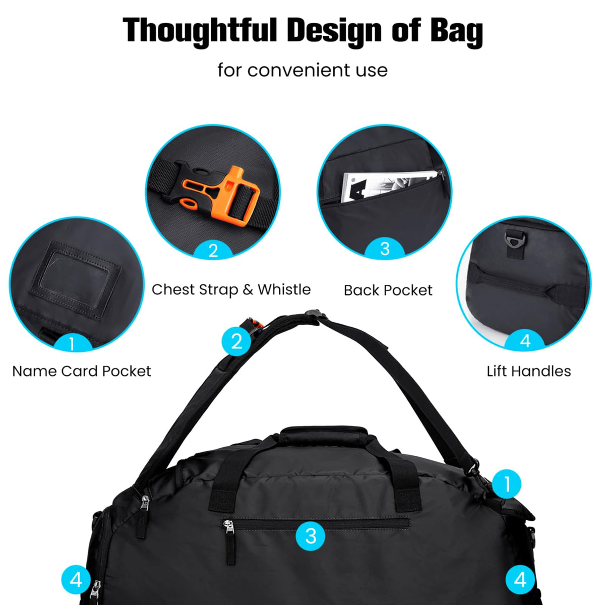 G4Free Activewear - G4Free 60L Gym Bag -TN23B197A-TN23B197C-TN23B197B