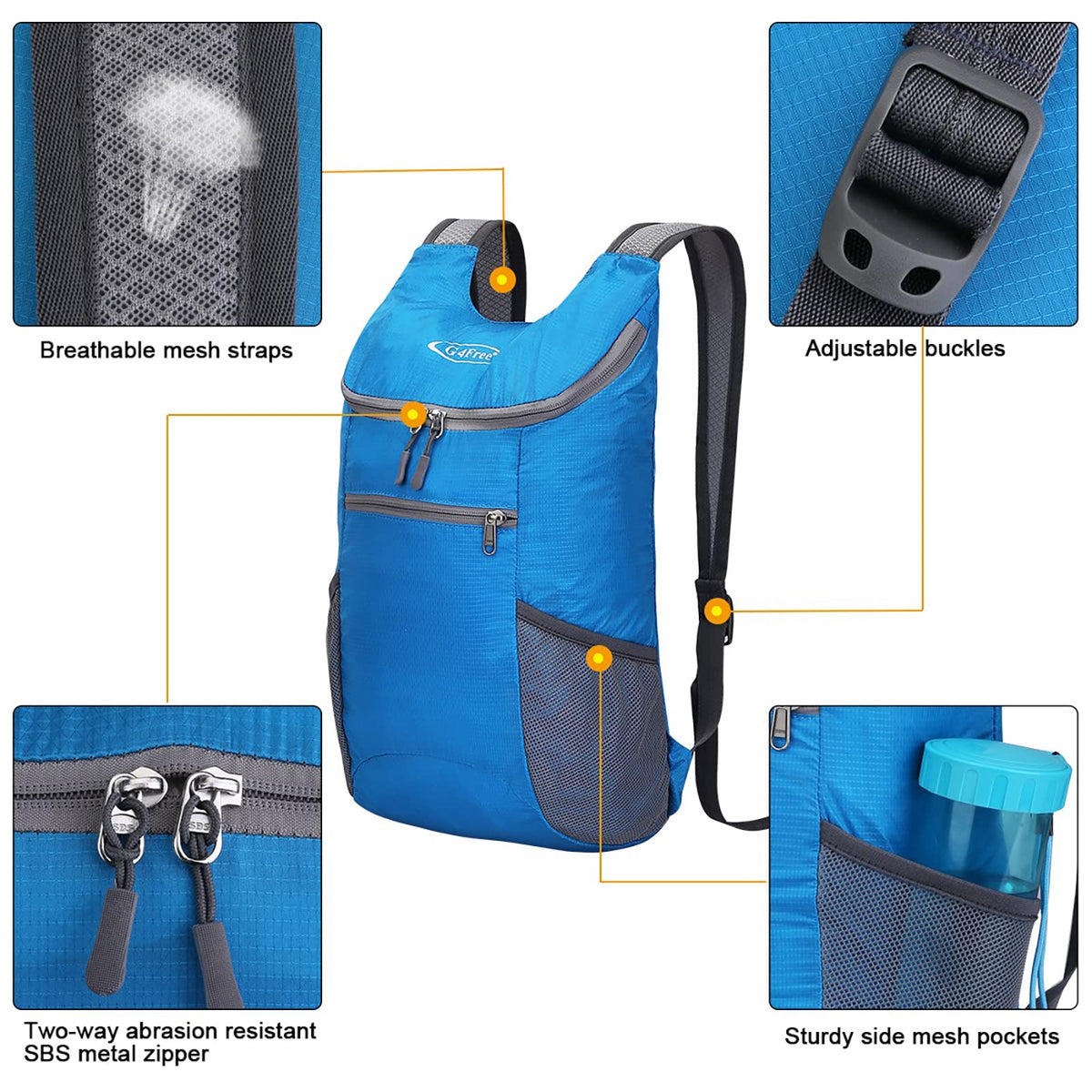 G4Free G4Free 11L Lightweight Hiking Backpack for Men And Women