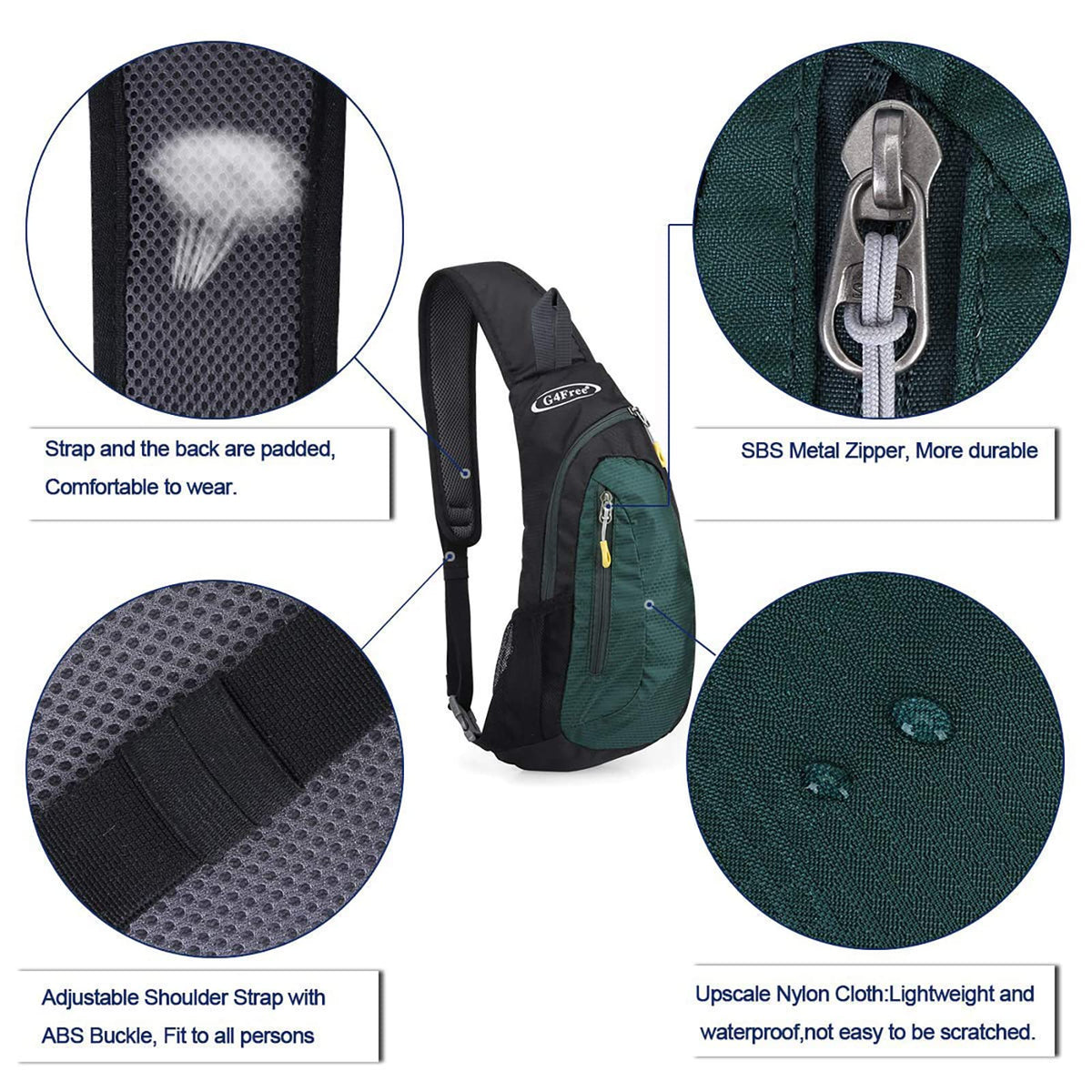 G4Free G4Free Sling Bags Men Shoulder Backpack Small Cross Body Chest Sling Backpack