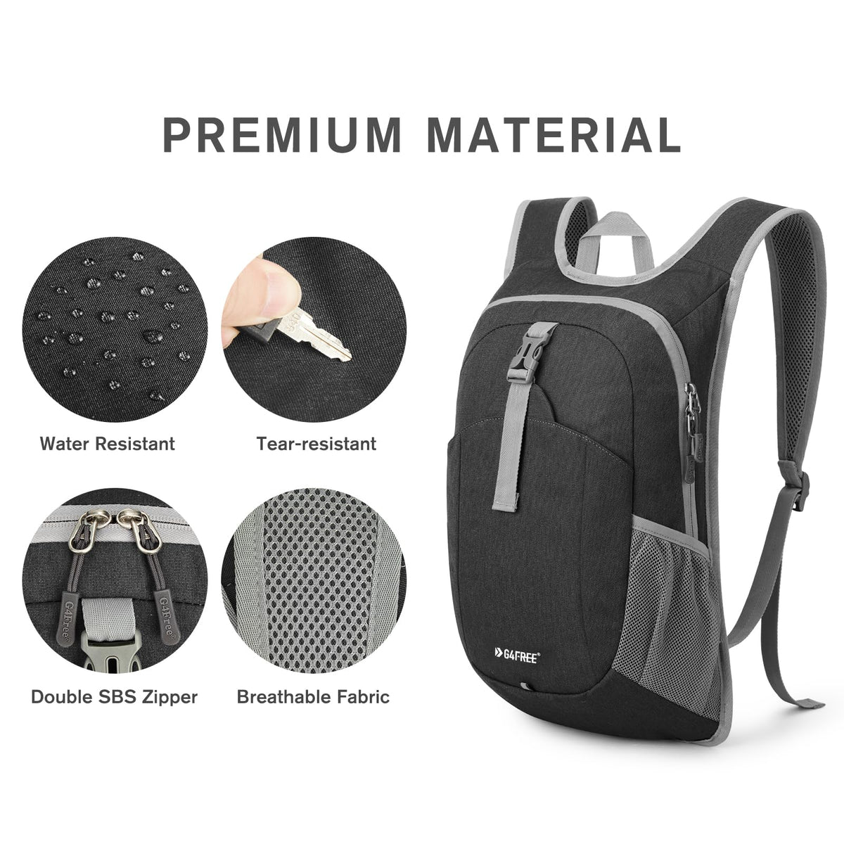 G4Free Activewear - G4Free 12L Hiking Backpack -TN23B237T-TN23B237A-TN23B237E-TN23B237P-TN23B237C