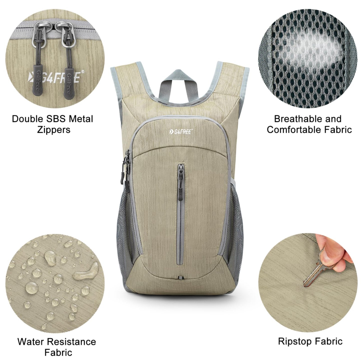 G4Free 10L Small Travel Hiking Daypack