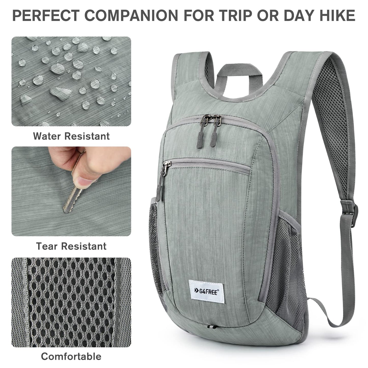 G4Free 10L/15L Lightweight Hiking Backpack
