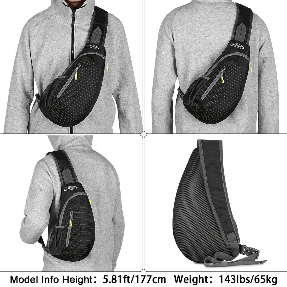 G4Free G4Free Sling Bags Men Shoulder Backpack Small Cross Body Chest Sling Backpack