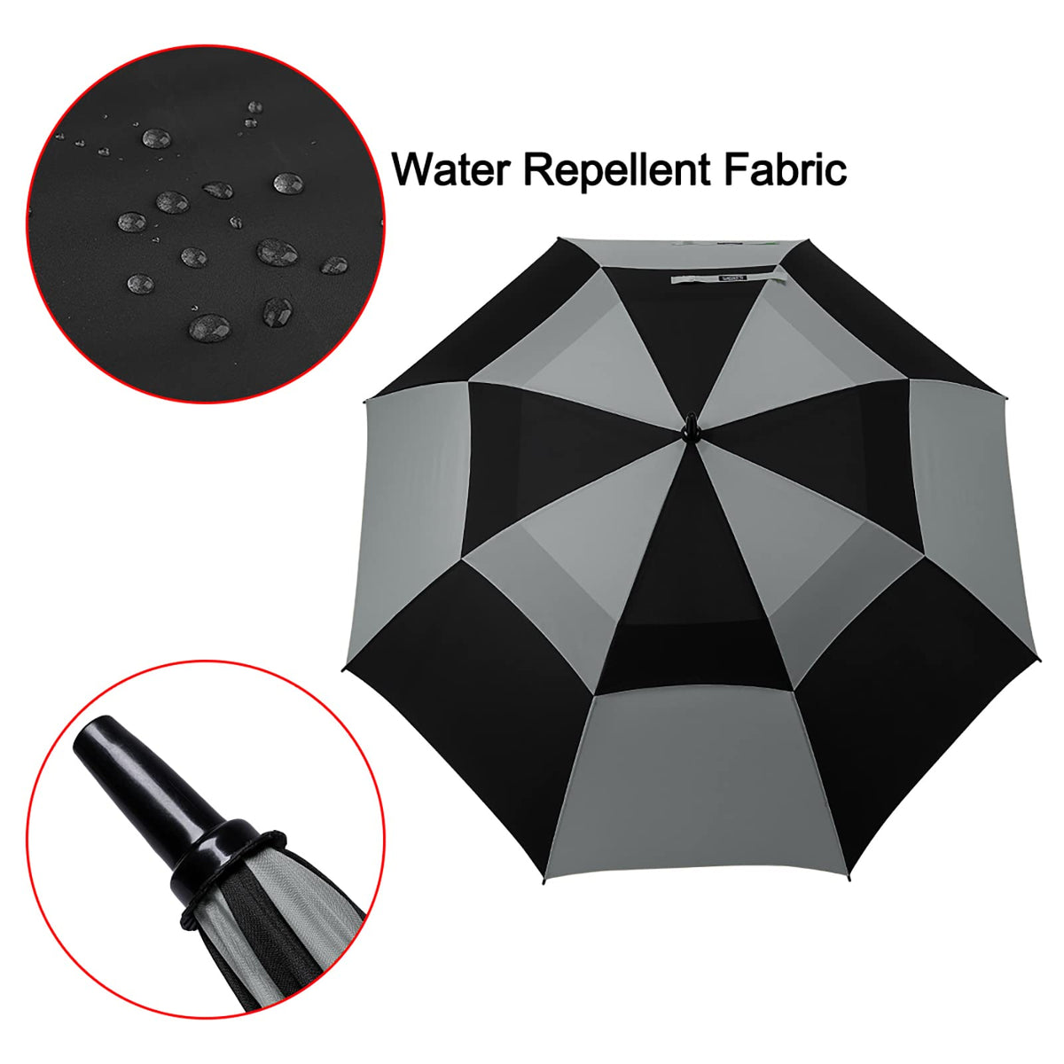 G4Free G4Free Automatic Open Golf Umbrella Double Canopy Vented Stick Umbrellas