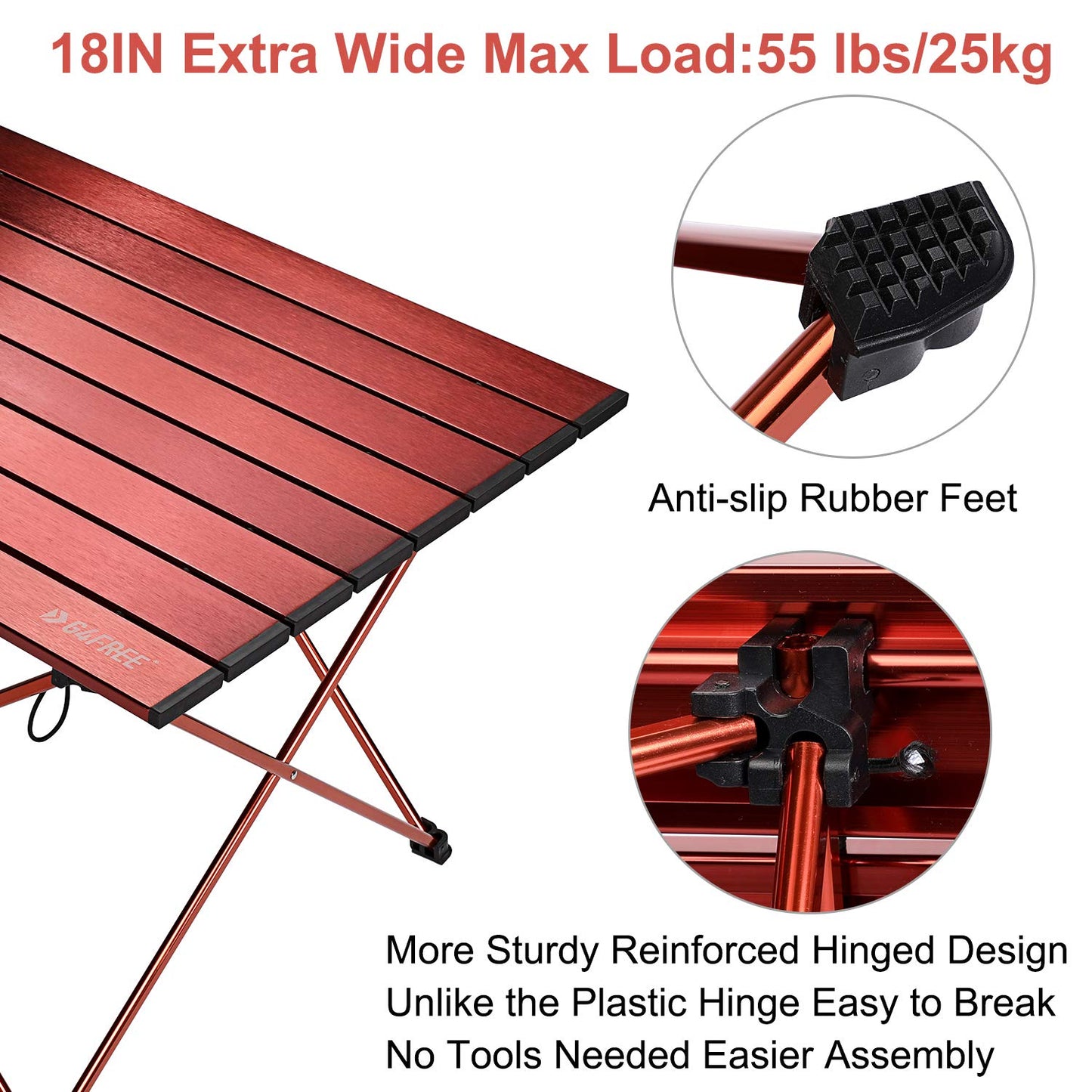 G4Free Portable Camping Table Folding Ultralight Camp Table