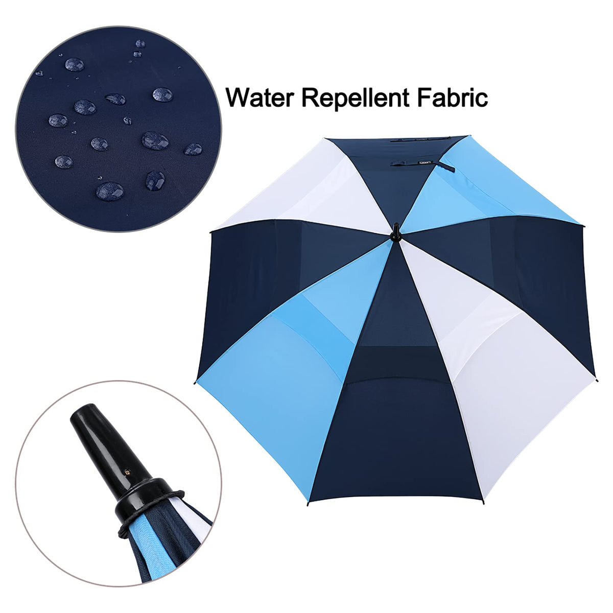 G4Free G4Free Automatic Open Golf Umbrella Double Canopy Vented Stick Umbrellas