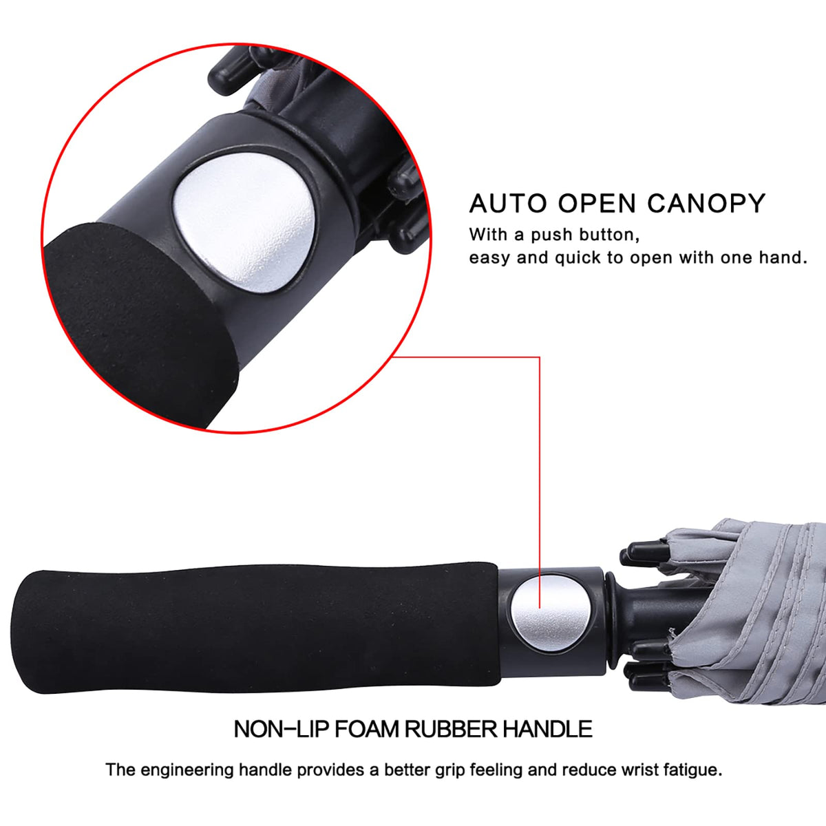 G4Free G4Free Automatic Open Golf Umbrella Double Canopy Vented Stick Umbrellas