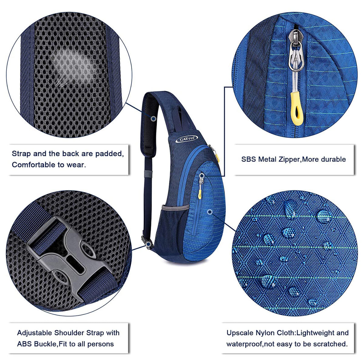 G4Free G4Free Sling Bags Men Shoulder Backpack Small Cross Body Chest Sling Backpack