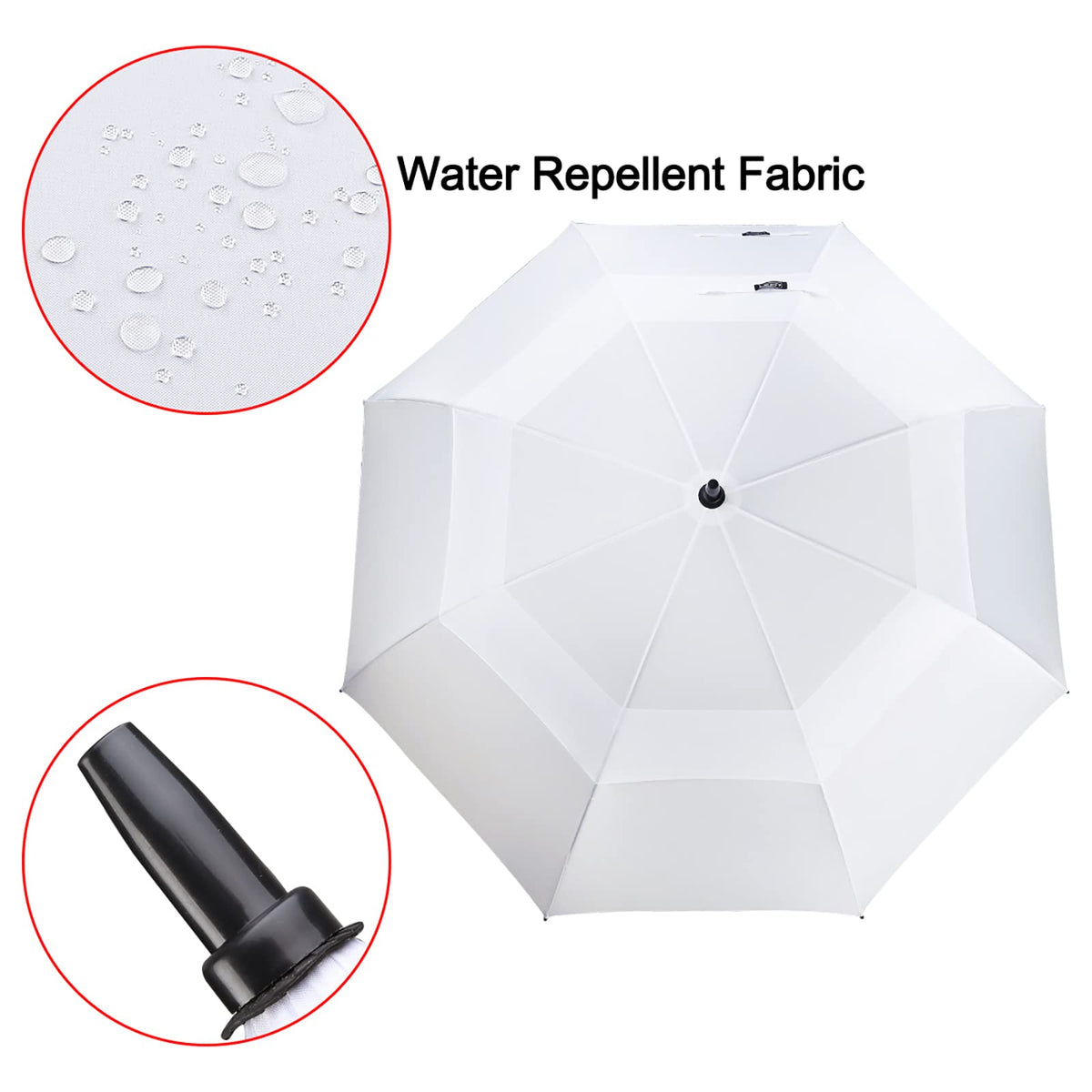 G4Free G4Free Automatic Open Golf Umbrella Double Canopy Vented Stick Umbrellas
