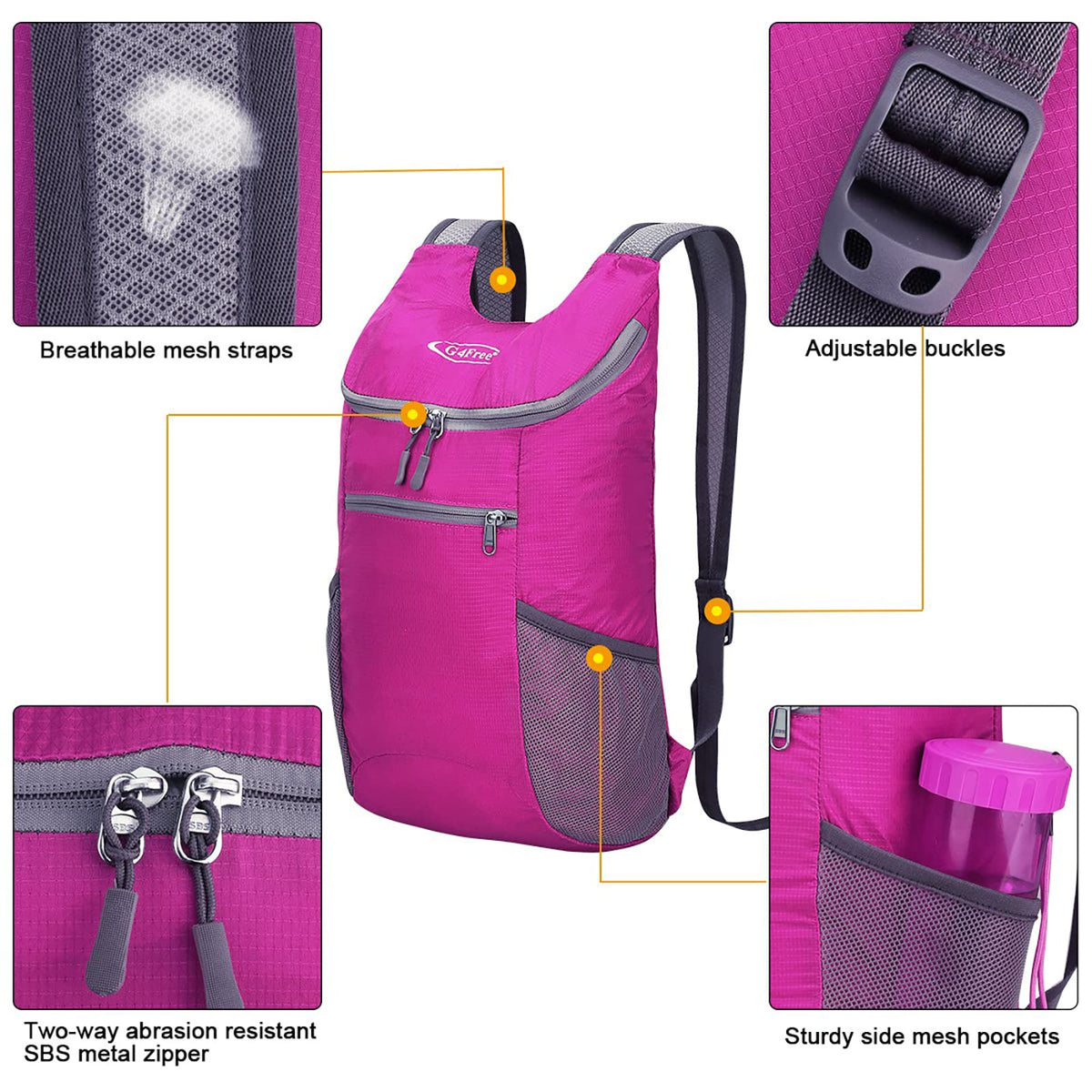 G4Free G4Free 11L Lightweight Hiking Backpack for Men And Women