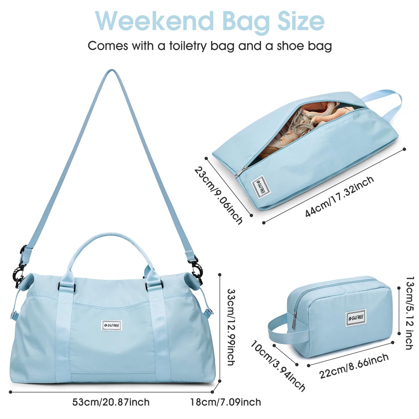 G4Free Waterproof Travel Tote Bag for Women