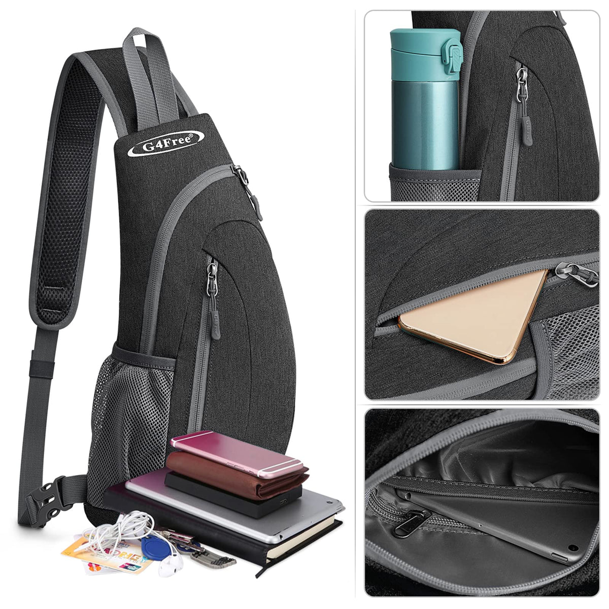 G4Free G4Free Sling Bags Men Shoulder Backpack Small Cross Body Chest Sling Backpack