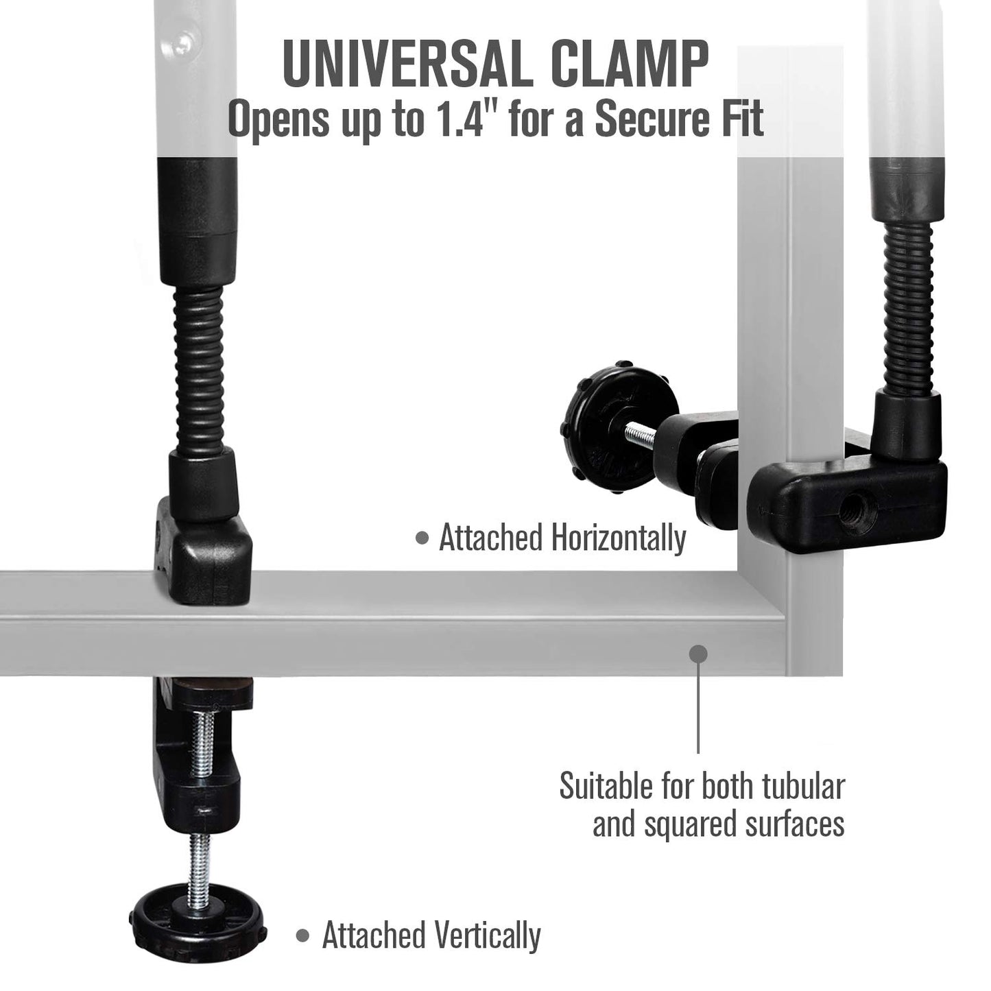 G4Free Universal Clamp On Umbrella Adjustable Outdoor UV Protection Beach Chair Umbrella