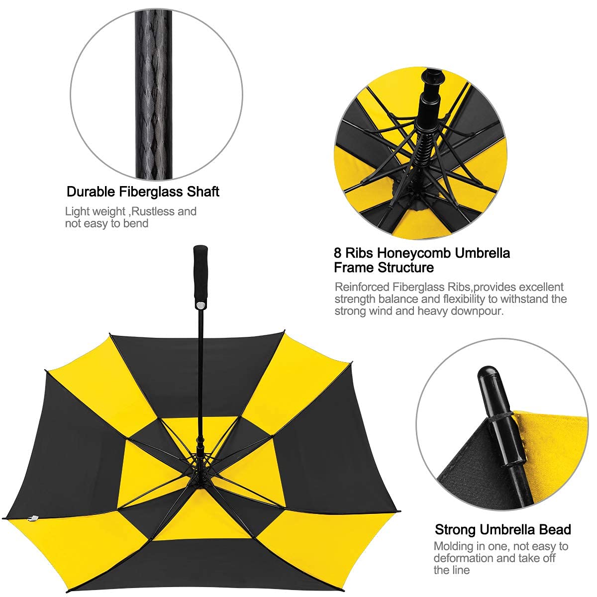 G4Free Square Windproof Auto Open Stick Umbrella