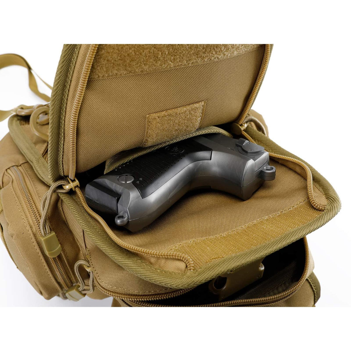 G4Free Activewear - G4Free Tactical EDC Sling Bag Pack with Pistol Holster -D02V666A-D02V666B