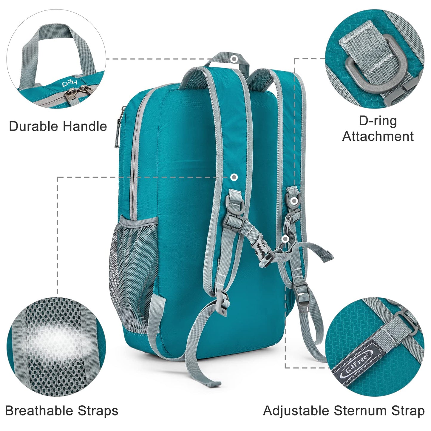 G4Free 16L Lightweight Hiking Daypack Packable