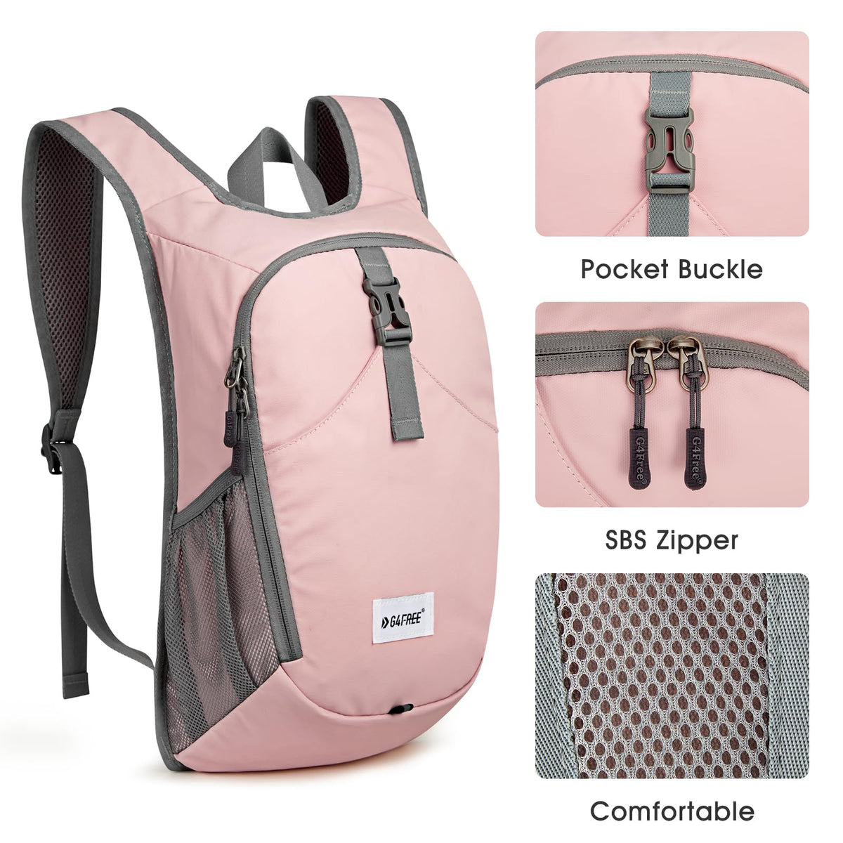 G4Free Activewear - G4Free 10L Lightweight Small Hiking Backpack -TN23B228A-TN23B228C-TN23B228B