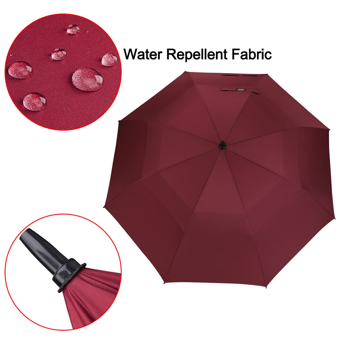 G4Free G4Free Automatic Open Golf Umbrella Double Canopy Vented Stick Umbrellas