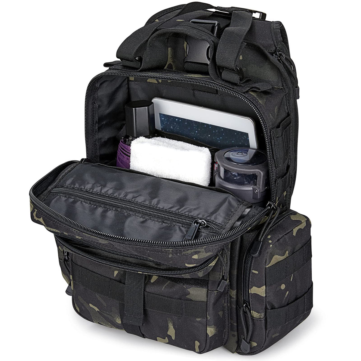 G4Free Activewear - G4Free Tactical EDC Sling Bag Backpack with Pistol Holster -D02V759A-D02V759D-D02V759B-D02V759F