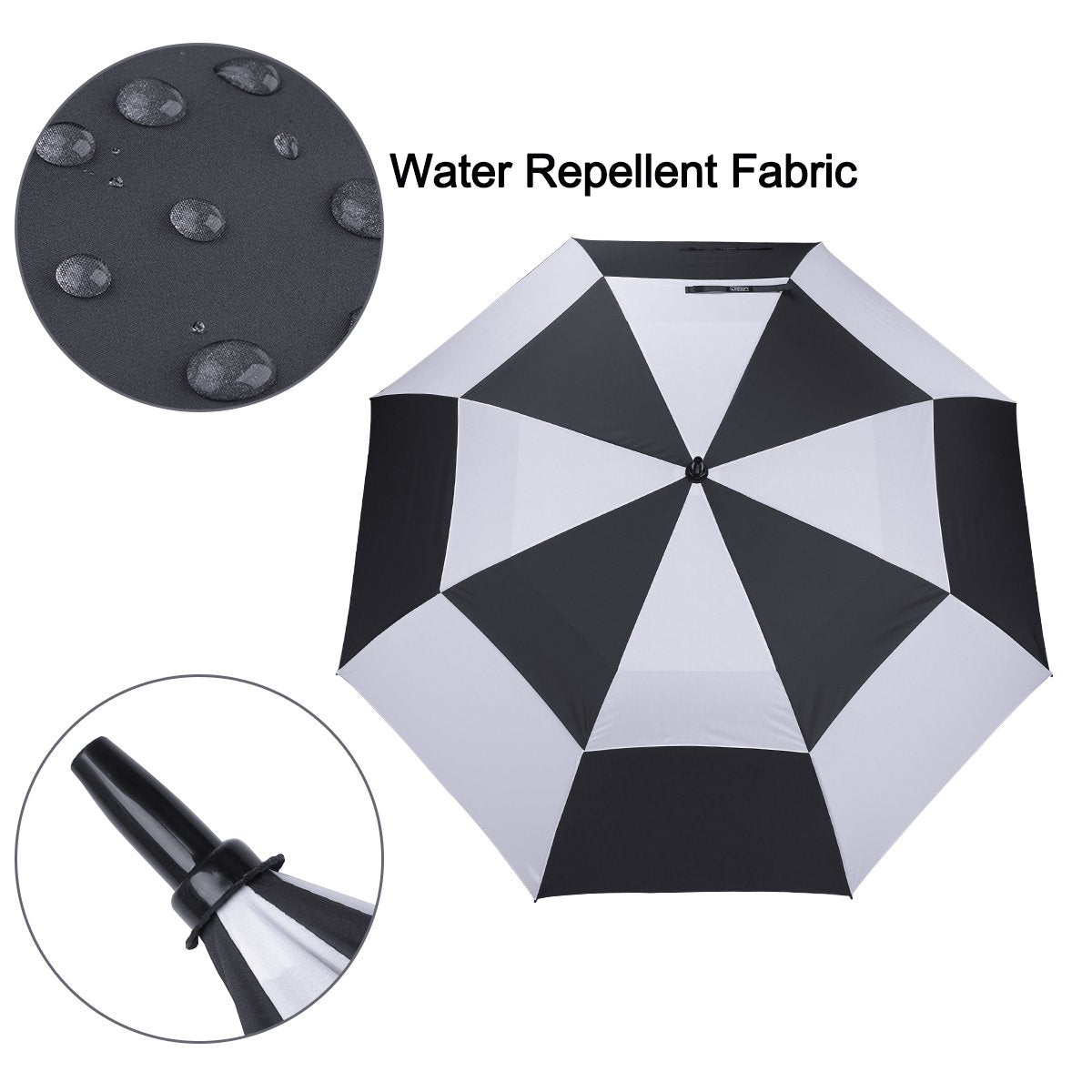 G4Free G4Free Automatic Open Golf Umbrella Double Canopy Vented Stick Umbrellas