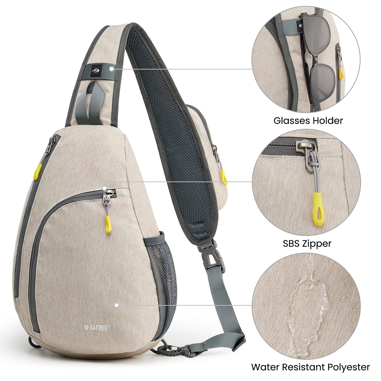 G4Free RFID Sling Bag Crossbody Backpack