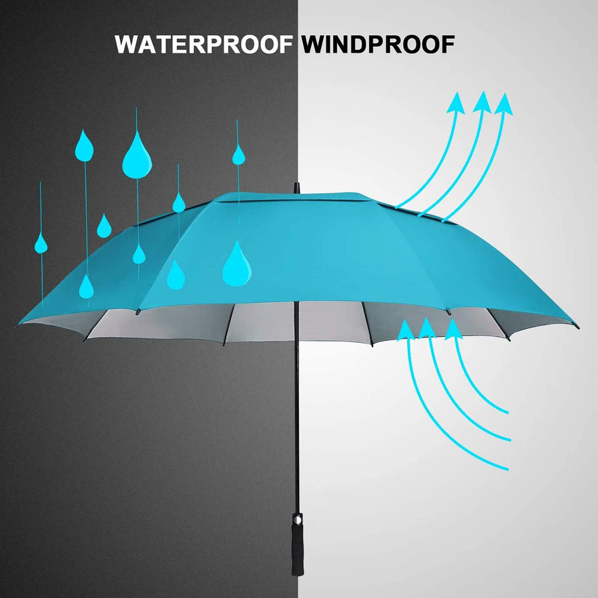 G4Free Activewear - G4Free 54/62/68 Inch UV Protection Auto Open Double Canopy Sun Rain Umbrella -D02V686A-D02V682A-D02V558A-D02V686B-D02V682B